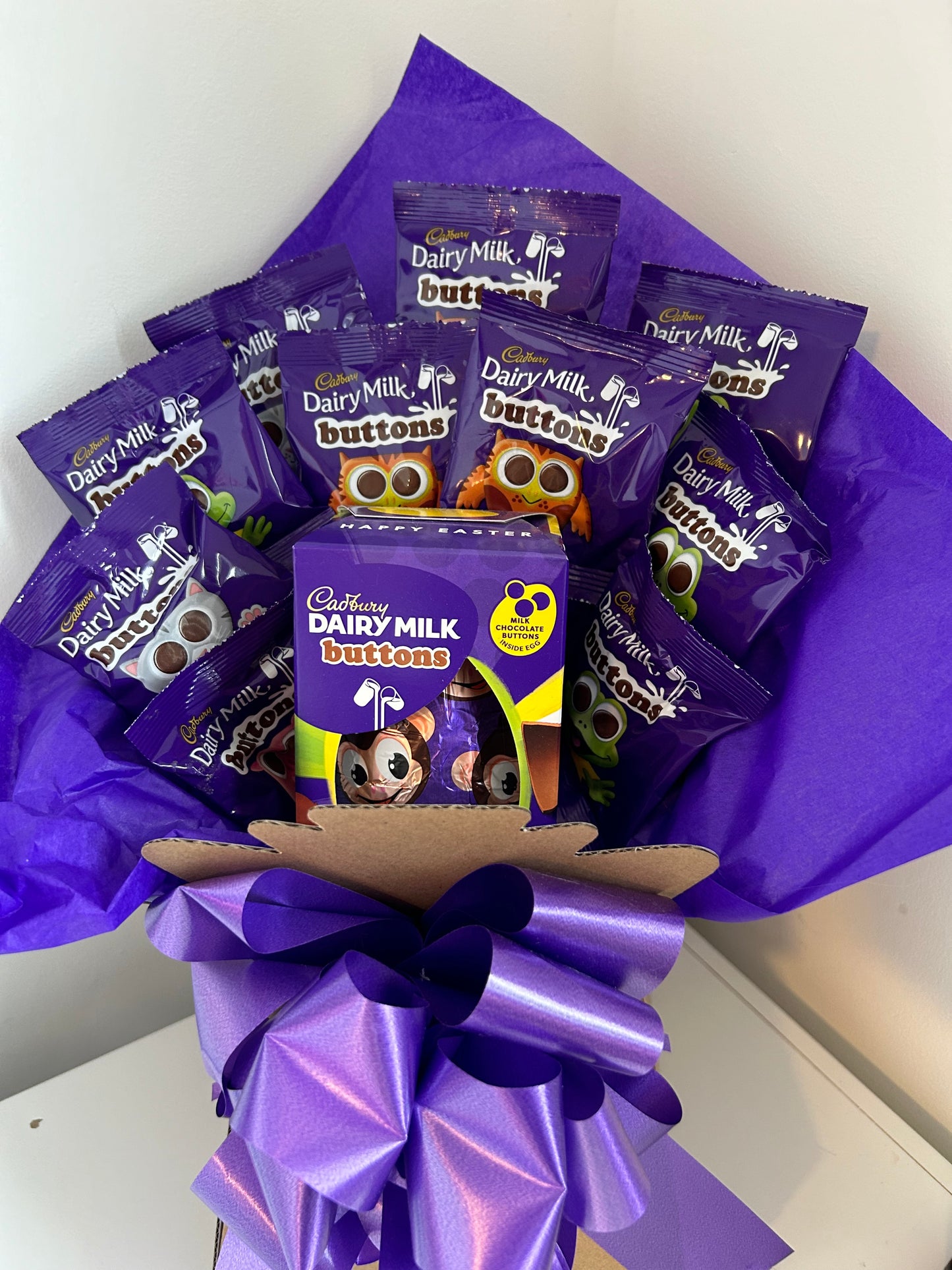 Buttons Easter egg bouquet