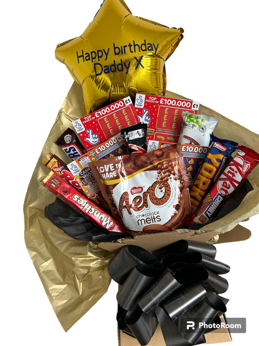 Father’s Day bouquet dads birthday bouquet gift for him with balloon