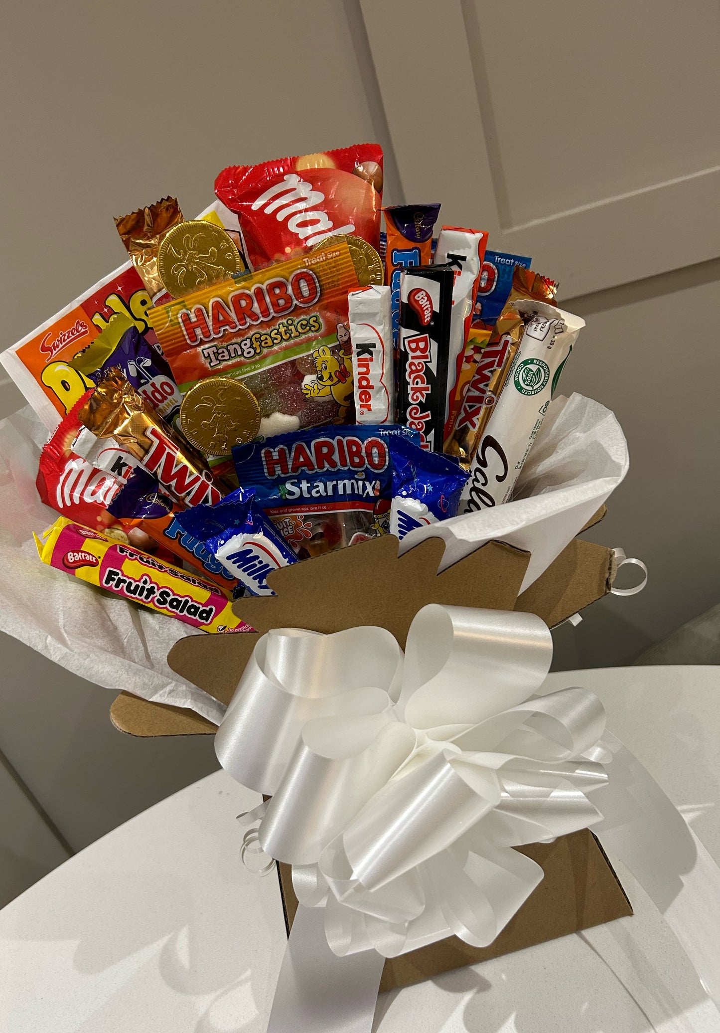 Mixed sweets and chocolate bouquet with huge variety