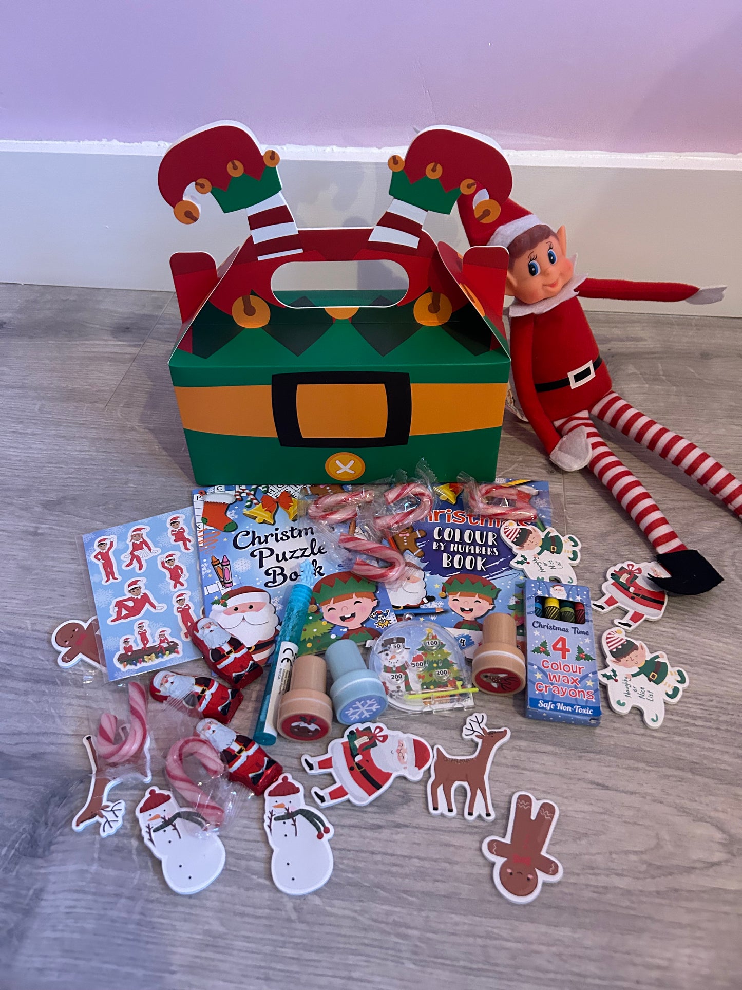 Elf arrival goodies box option to not include elf