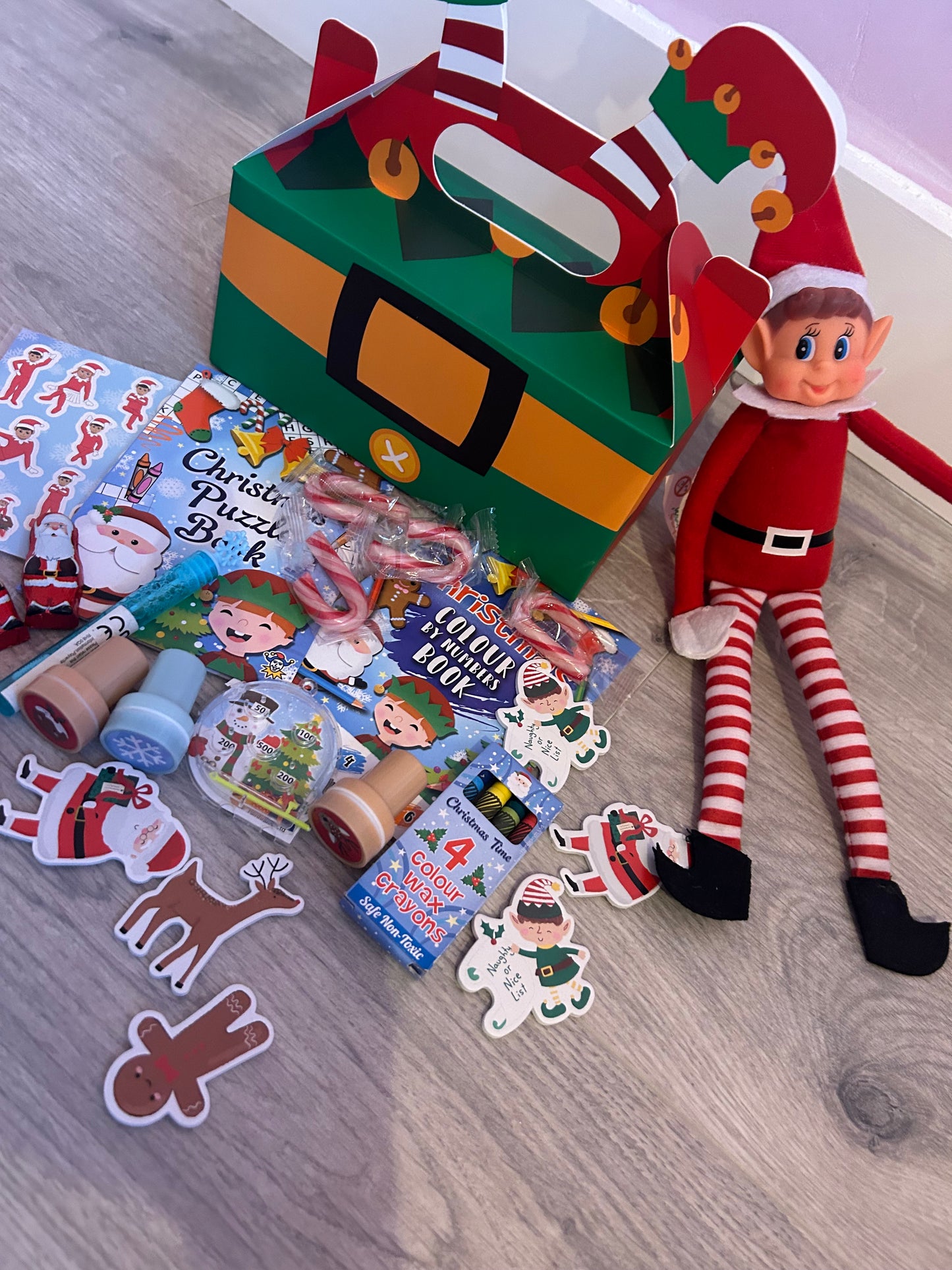 Elf arrival goodies box option to not include elf