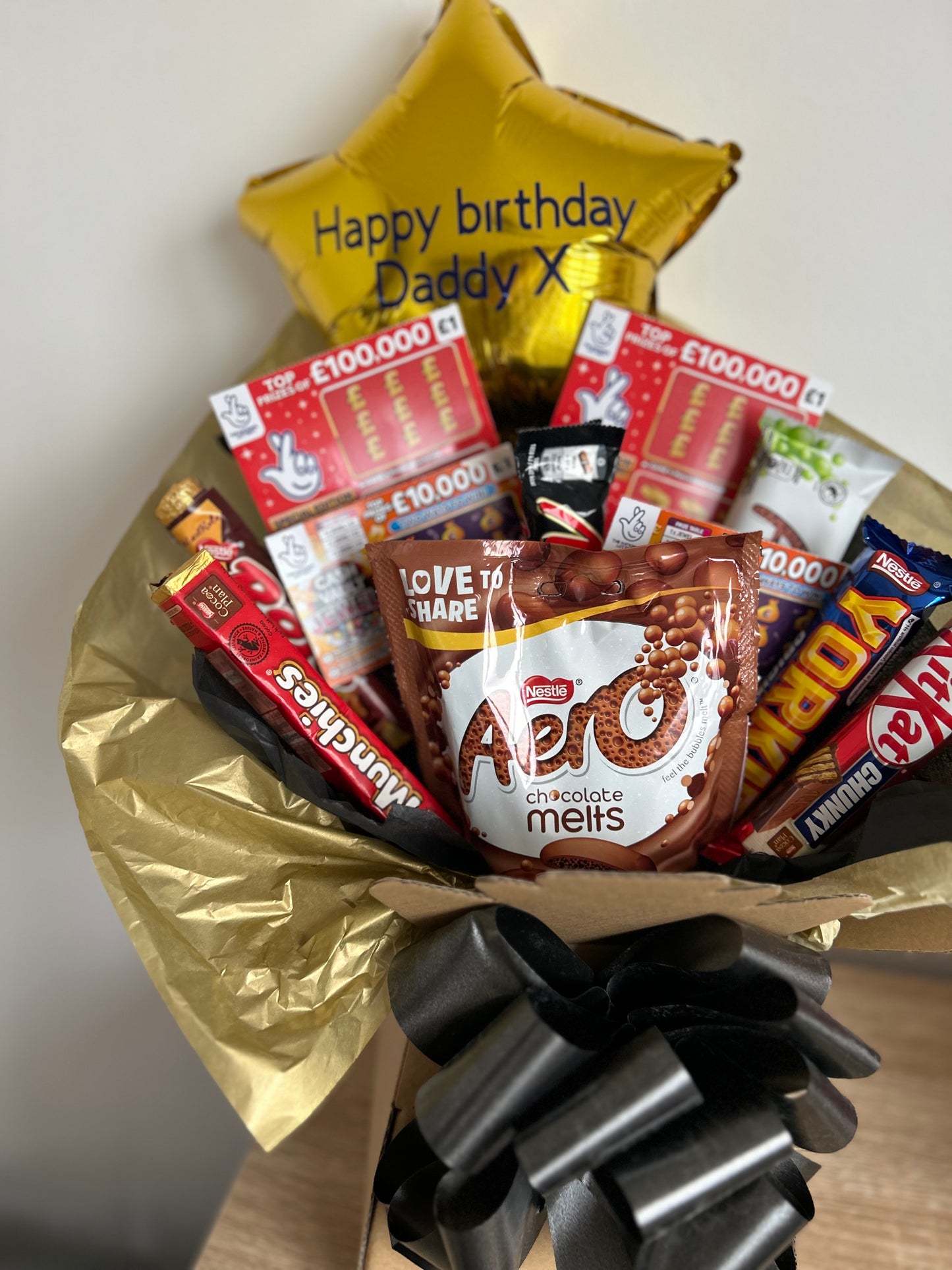 Father’s Day bouquet dads birthday bouquet gift for him with balloon