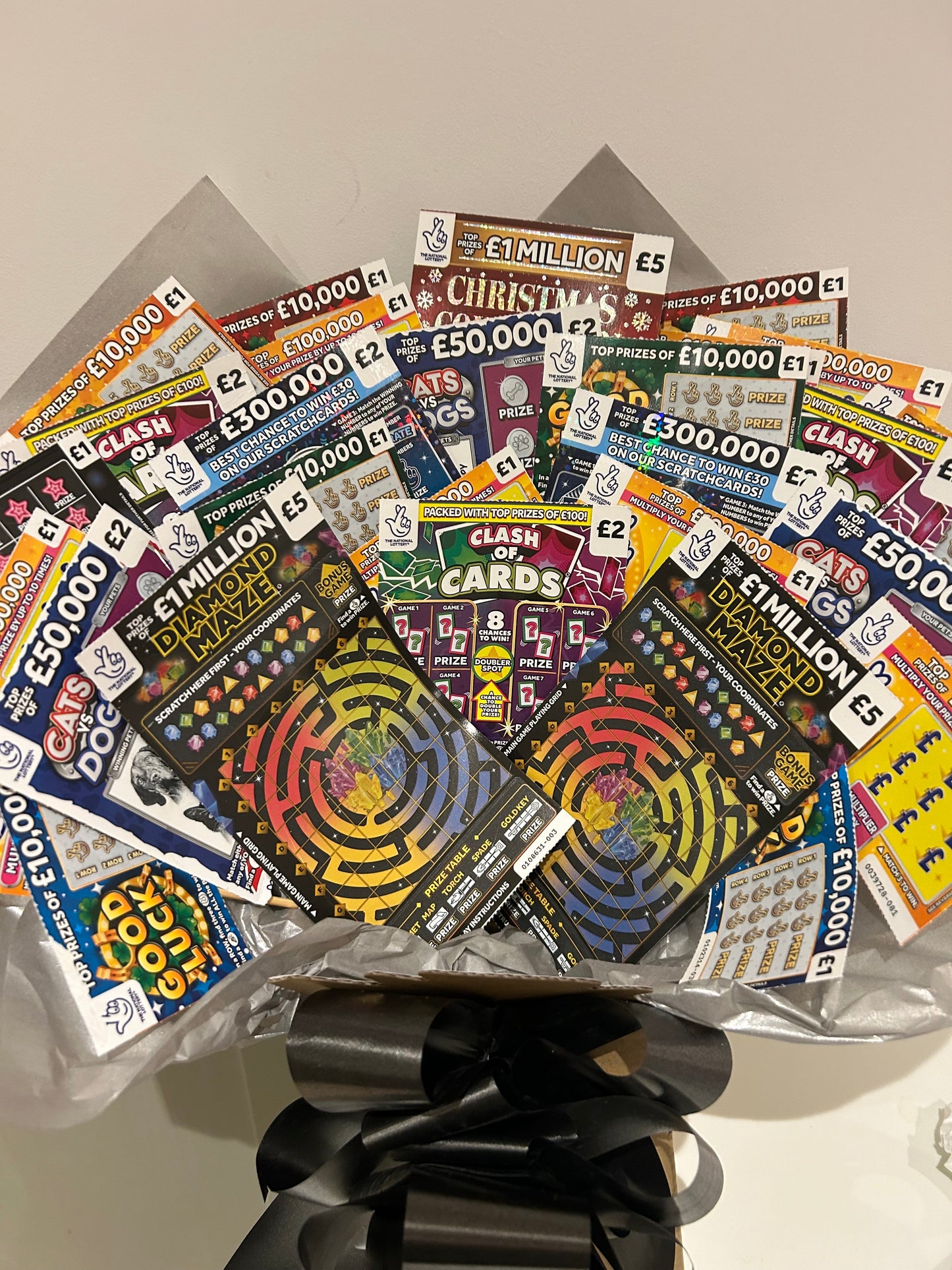 Full scratchcard bouquet