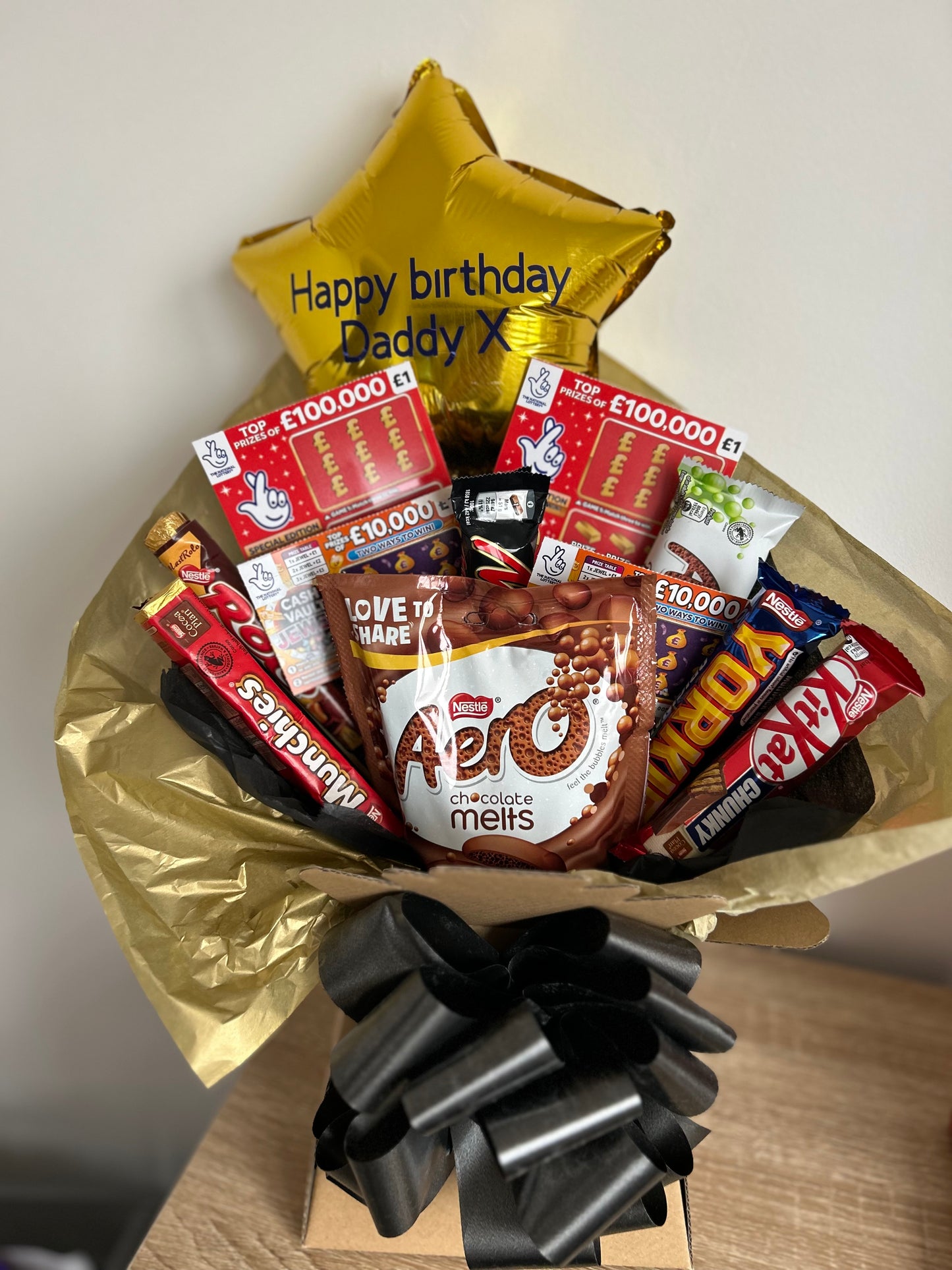 Father’s Day bouquet dads birthday bouquet gift for him with balloon