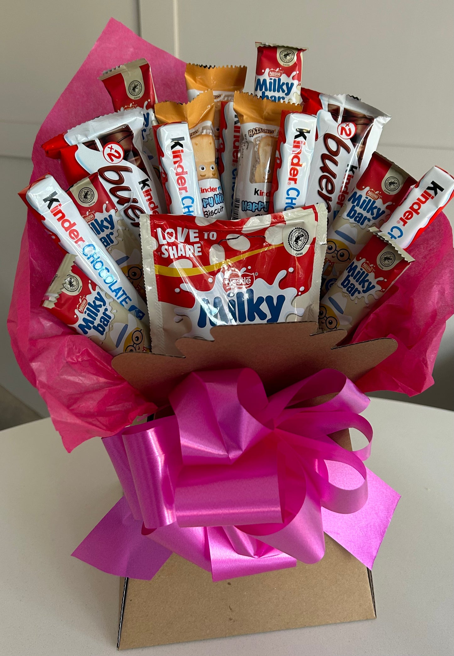 Birthday chocolate bouquet with balloon chocolate and colour theme can be changed to suit