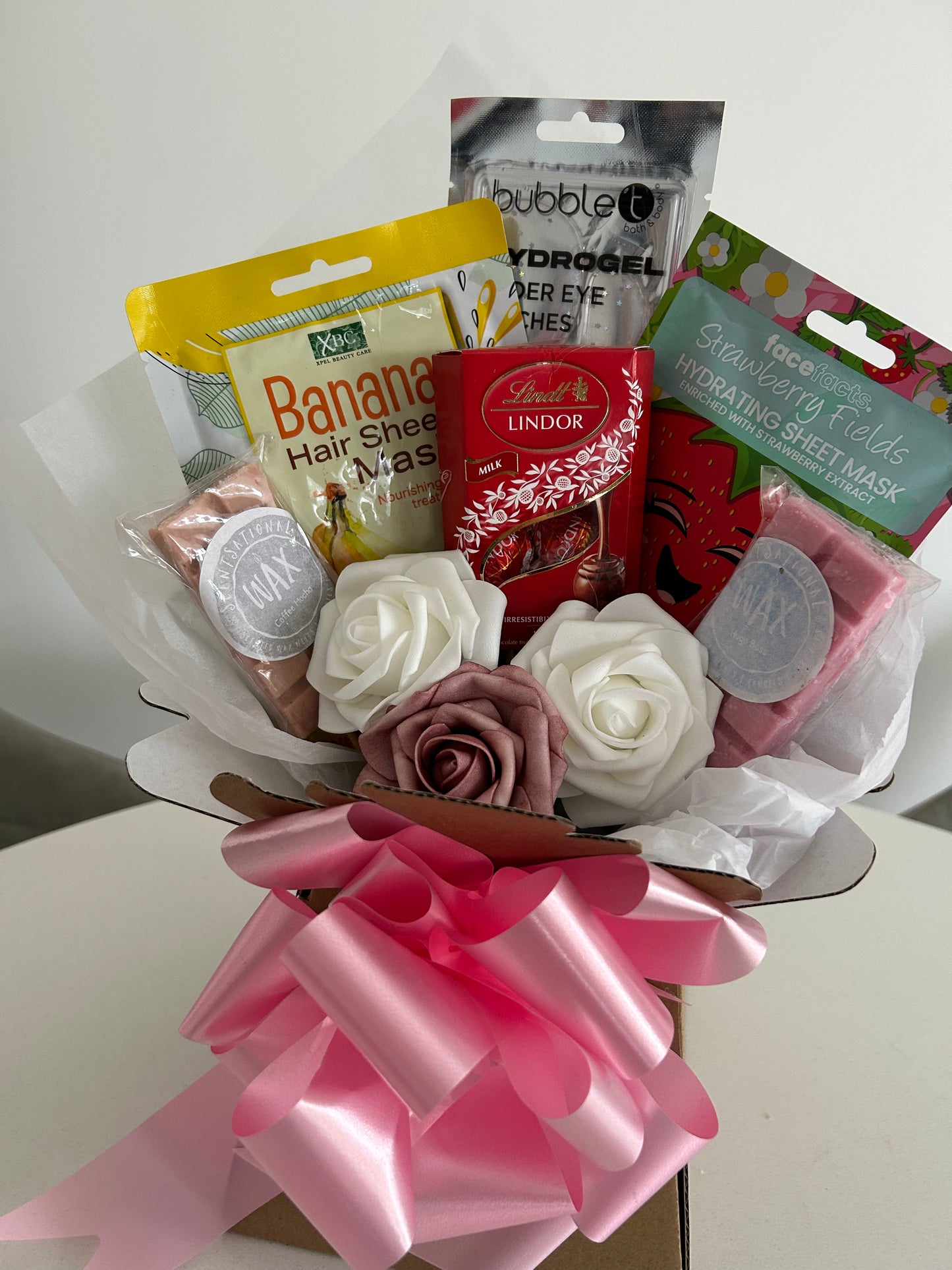 Pretty pamper bouquet pamper hamper filled with goodies for a perfect pamper night