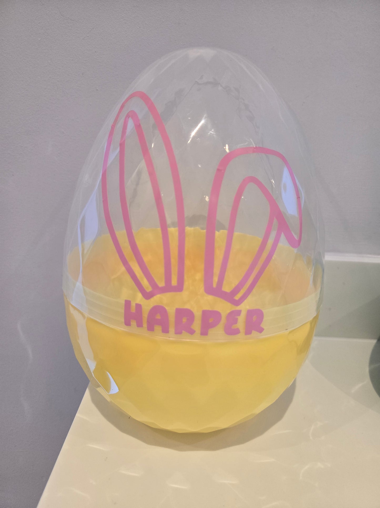 Personalised large fillable easter egg