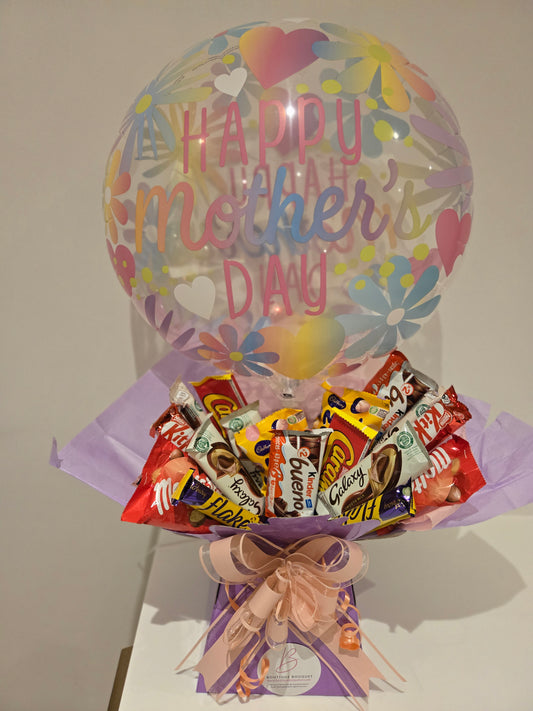 Mothers day chocolate bouquet with bubble balloon