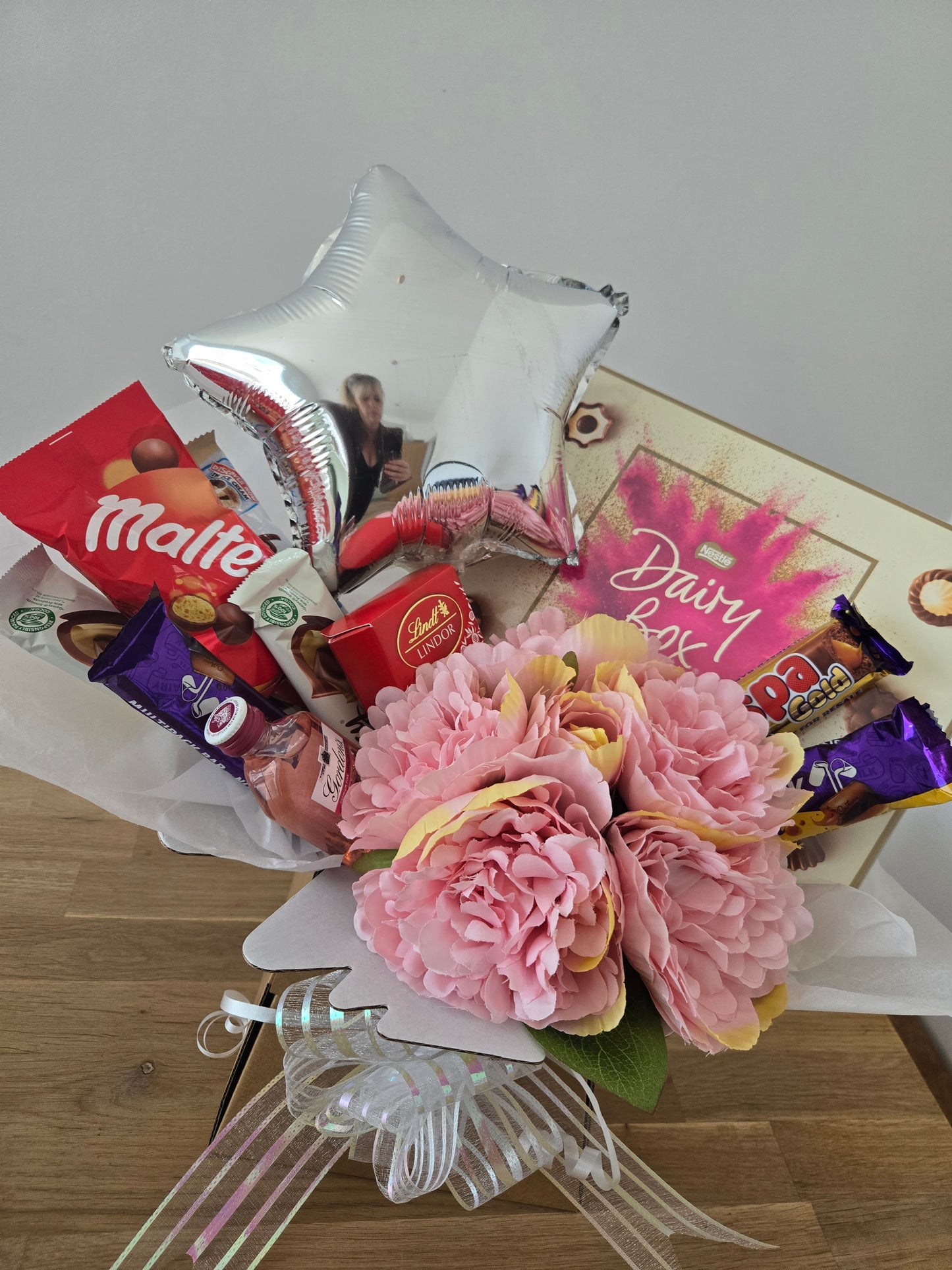 Beautiful mixed chocolate and flower bouquets