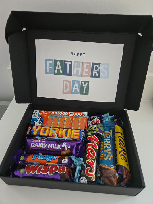 Fathers day chocolate gift box with optional scratchcards