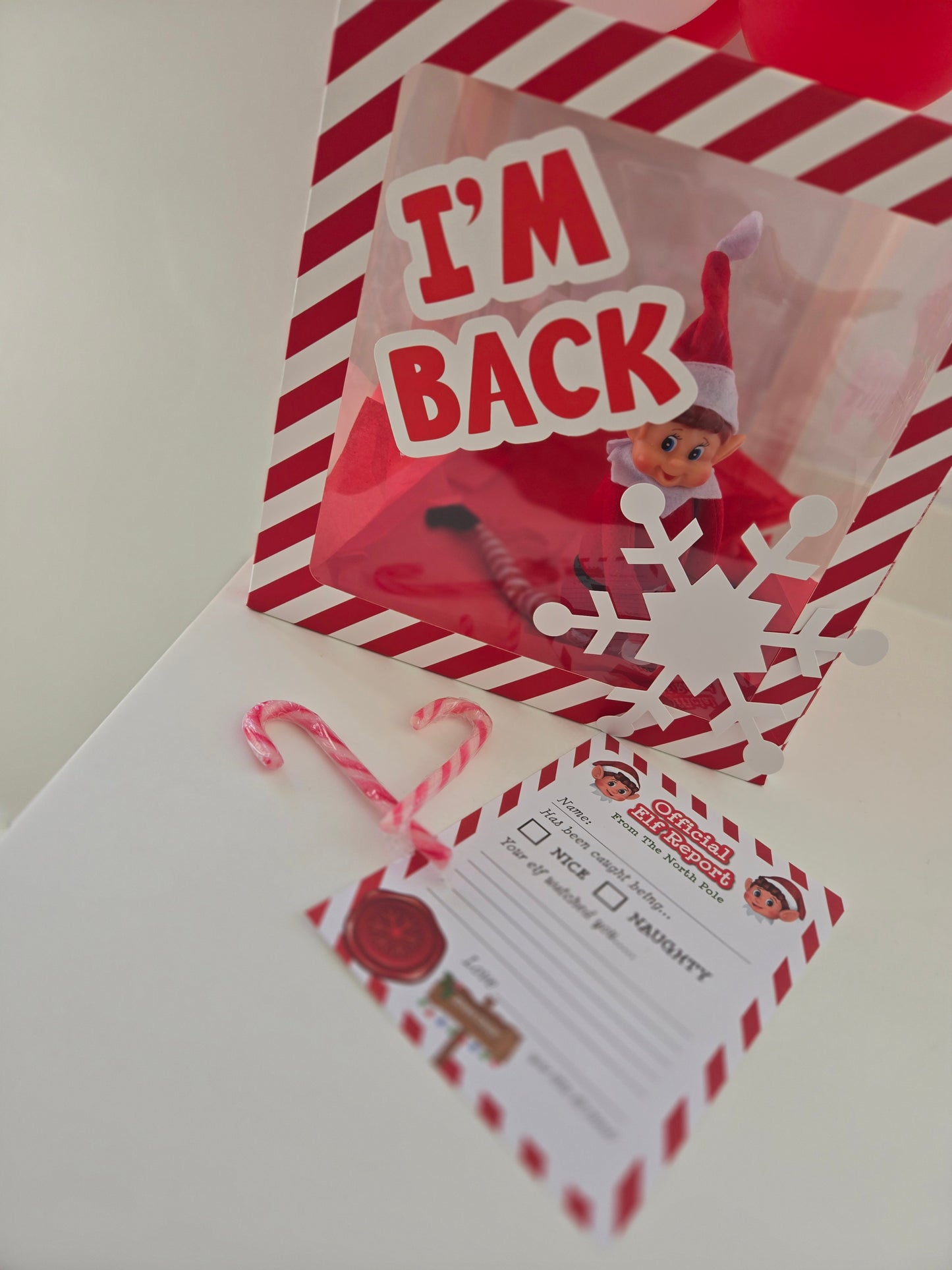 Elf On The Shelf Arrival Set With Balloon Box And Elf Report