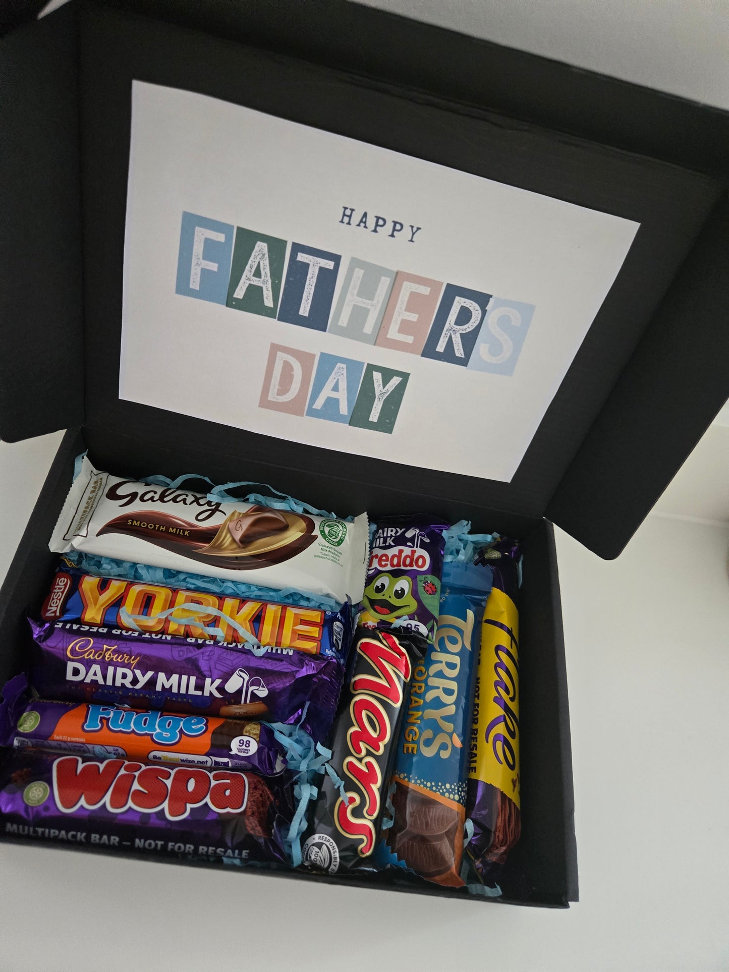 Fathers day chocolate gift box with optional scratchcards