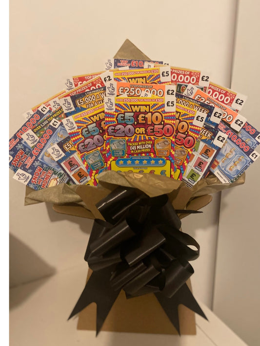 Huge scratchcard bouquet