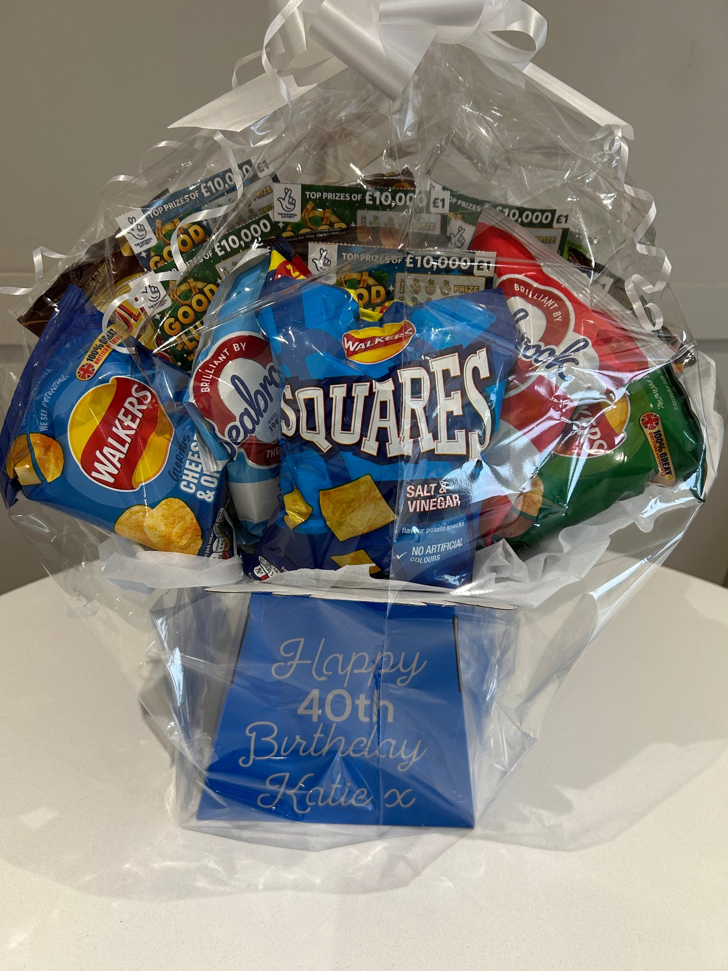 Crisps and scratchcards bouquet *crisp variety can be changed*