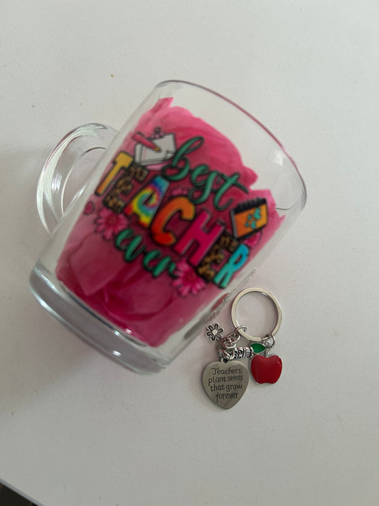 Teacher cup and keyring set