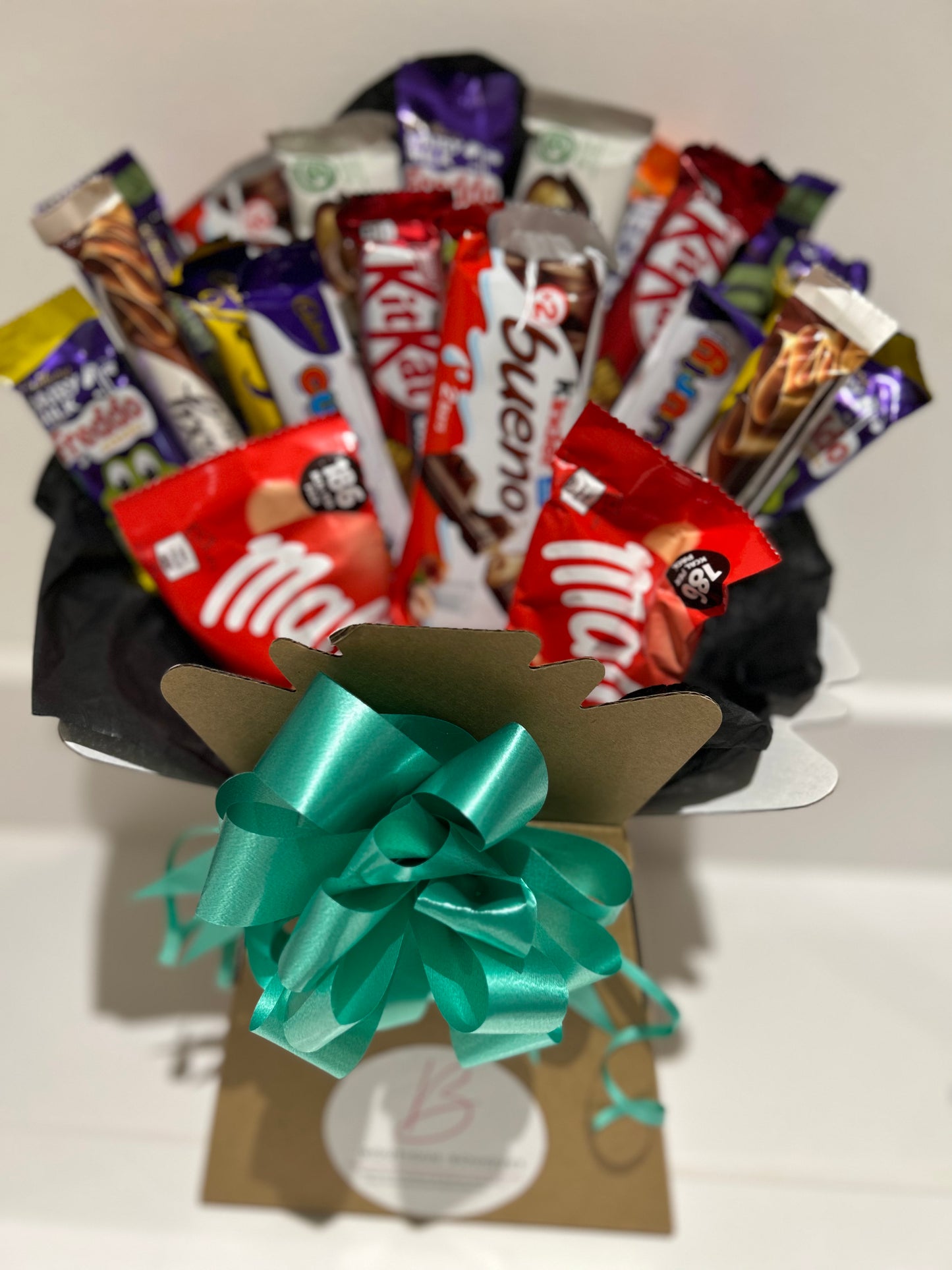 Mixed chocolate bouquet nestle chocolate, kinder chocolate and Cadburys chocolate hamper