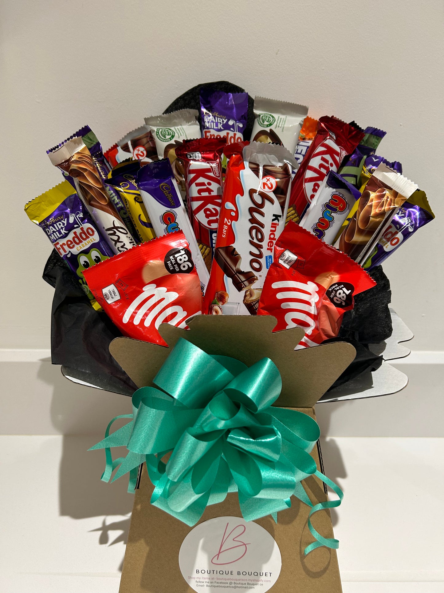 Mixed chocolate bouquet nestle chocolate, kinder chocolate and Cadburys chocolate hamper