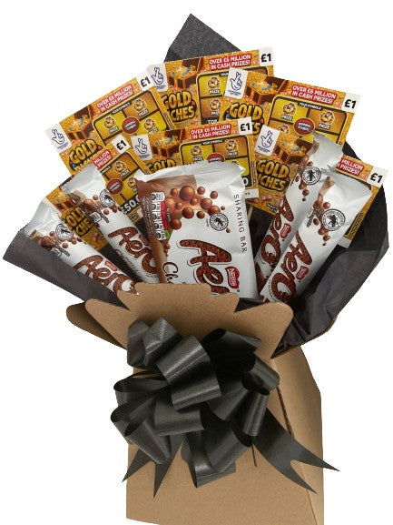 Aero chocolate and scratchcard bouquet chocolate hamper