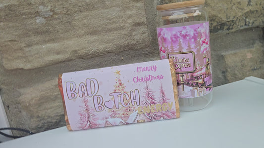 Plouise inspired chocolate bar & glass combo