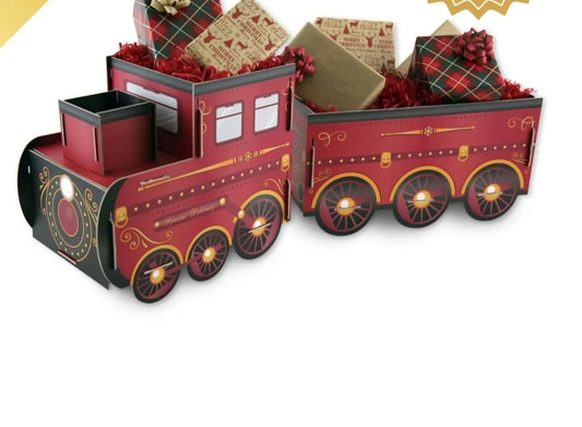 Christmas gift train present holder