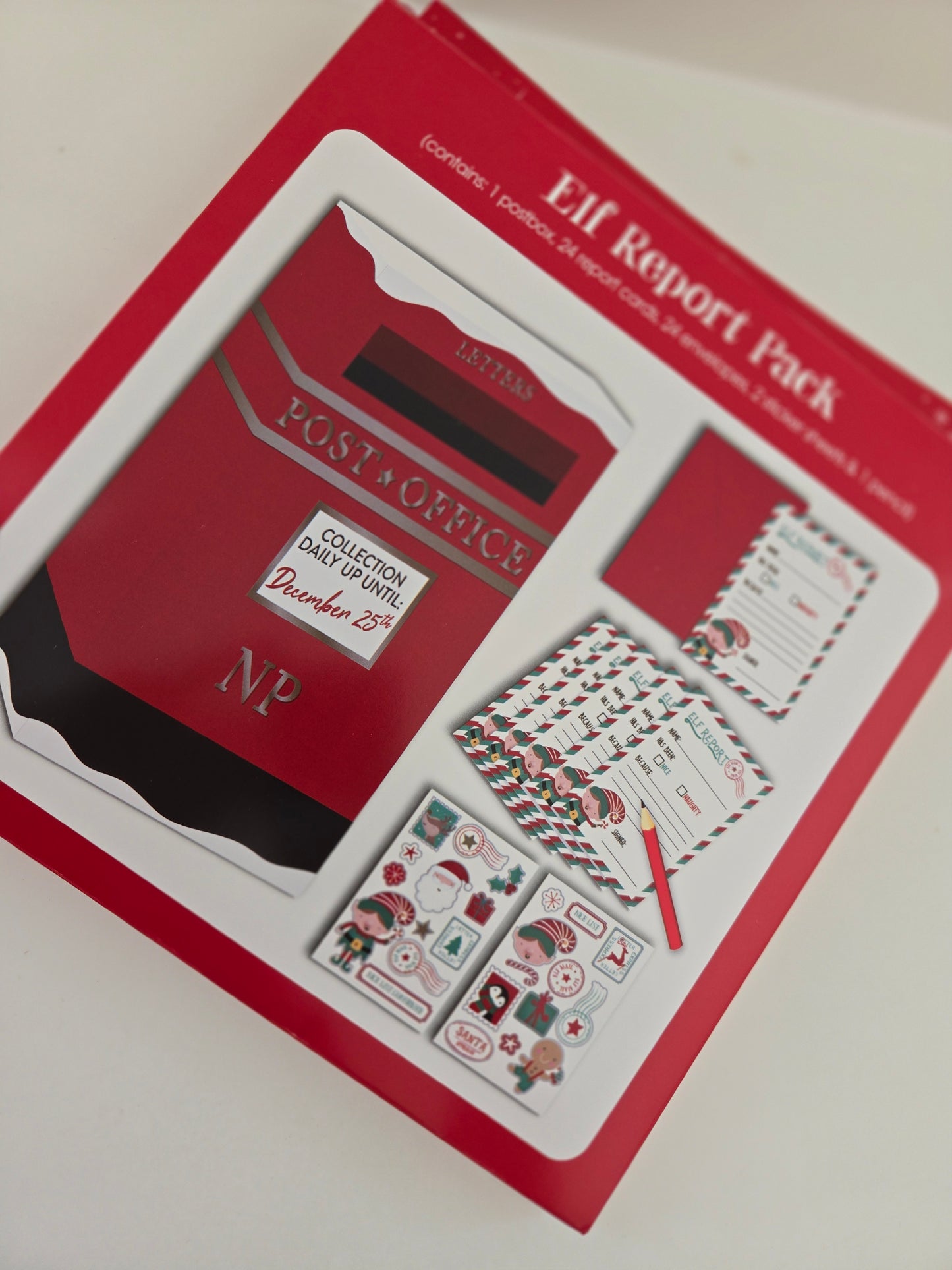 Personalised elf arrival post box with elf report letters DIY elf on the shelf