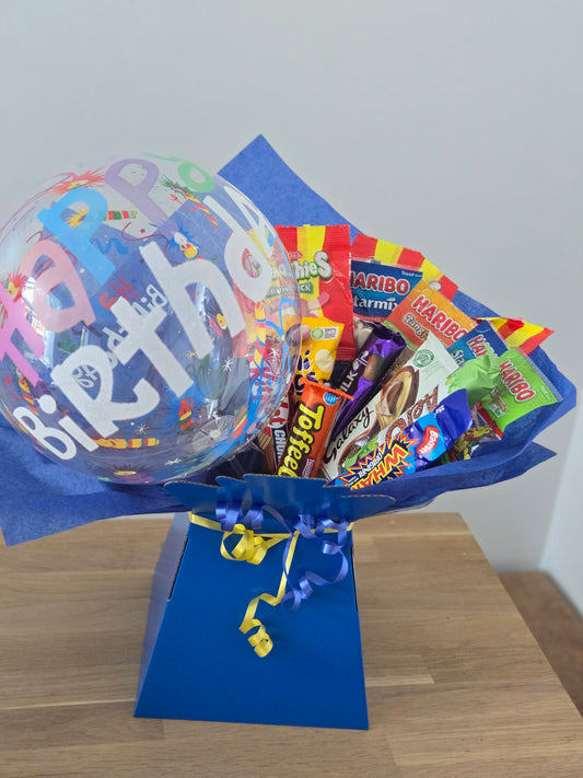 Birthday bubble balloon bouquet