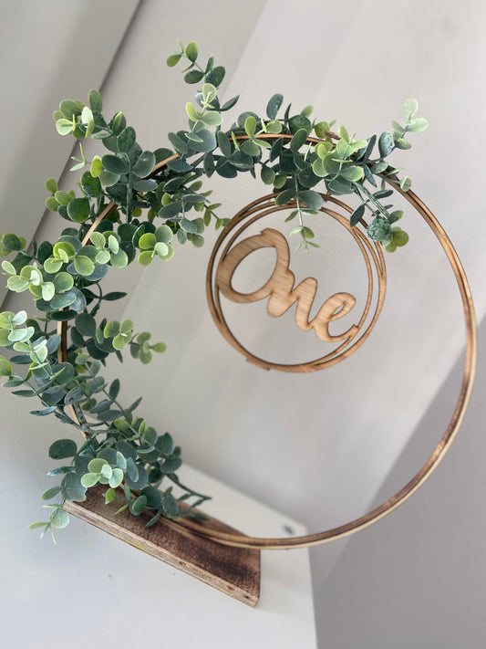 Rustic Wedding centrepiece & table number or name