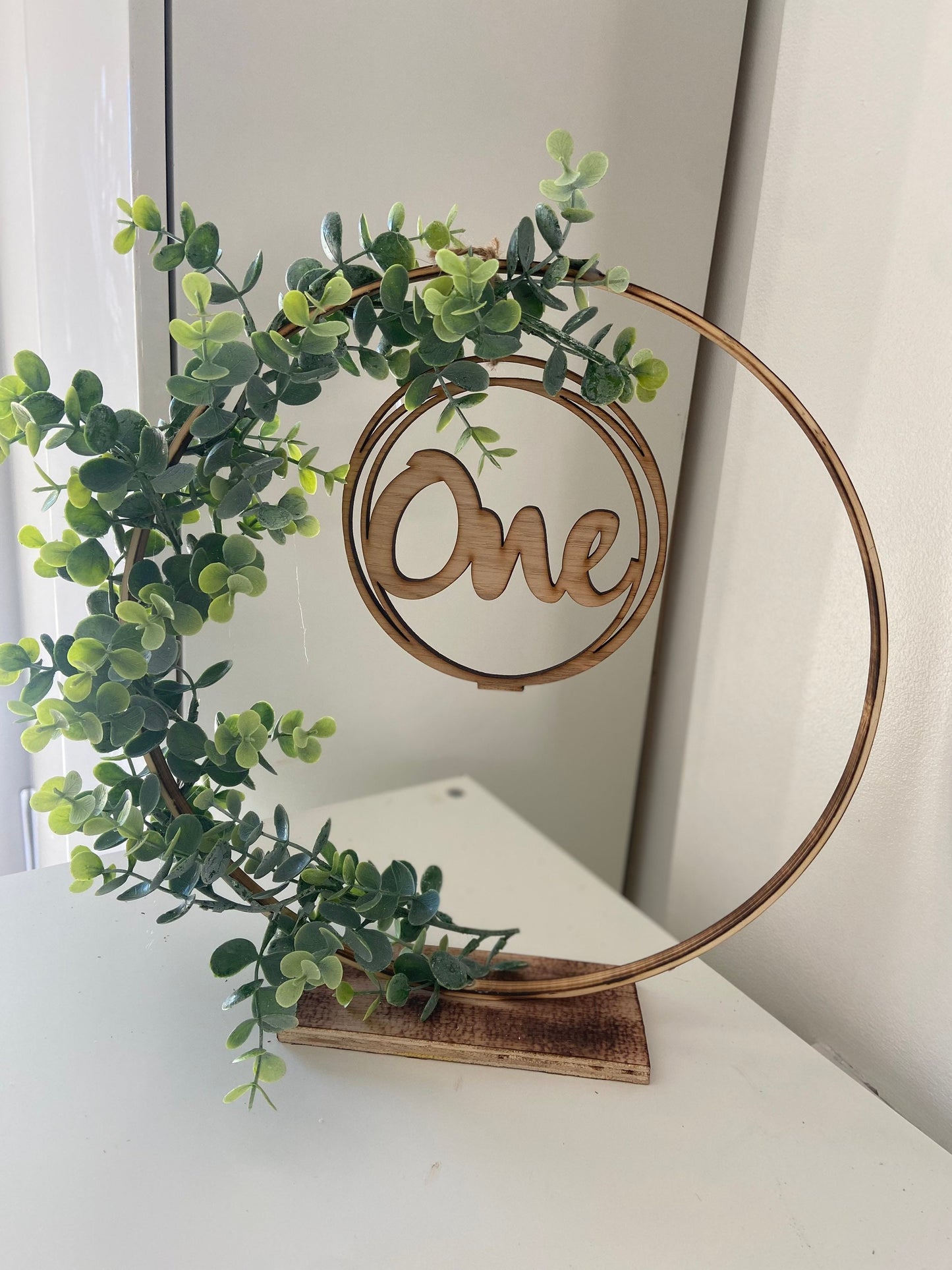 Rustic Wedding centrepiece & table number or name