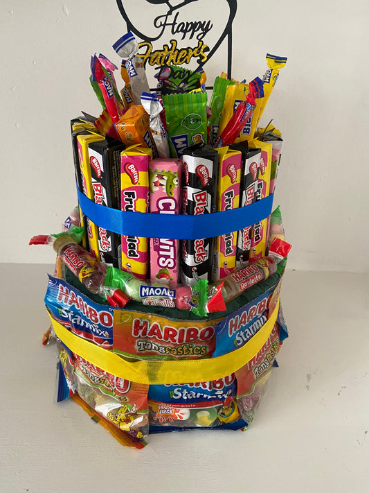 sweets cake harribo cake 2 tiers filled with a huge variety of sweets